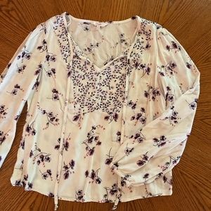 Candie’s floral blouse